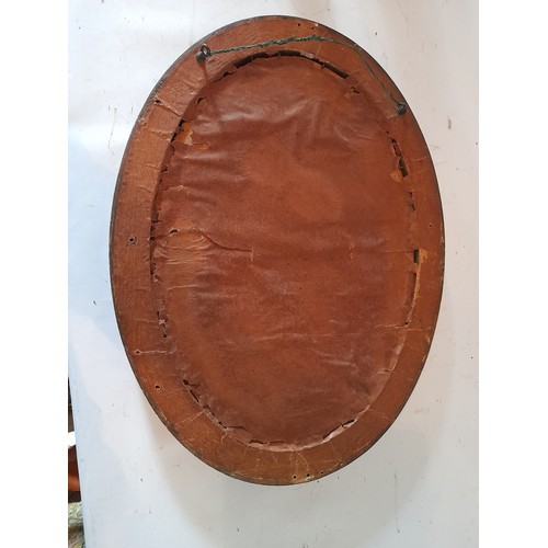 322 - Vintage Oval Mirror, 60cm x 44cm