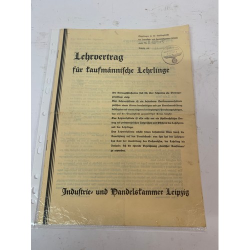 347 - WW2 German Contract For Apprentices