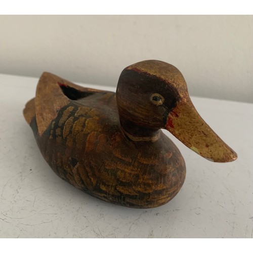 131 - Small Vintage Carved Wooden Decoy Duck
15 cms l x 7 cms h