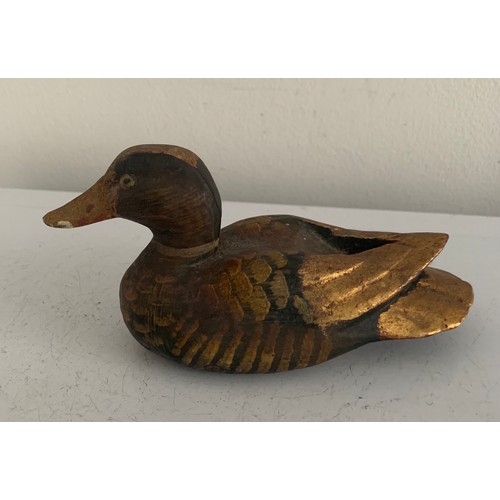 131 - Small Vintage Carved Wooden Decoy Duck
15 cms l x 7 cms h