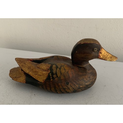 131 - Small Vintage Carved Wooden Decoy Duck
15 cms l x 7 cms h