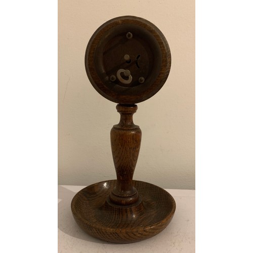 138 - Edwardian Clock On Oak Stand
24 cms h