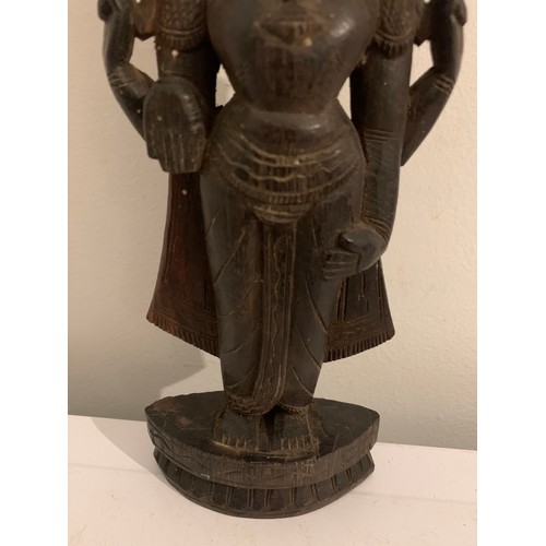 140 - Vintage Carved Wooden Statue Of Hindu God Vishnu
24 cms h