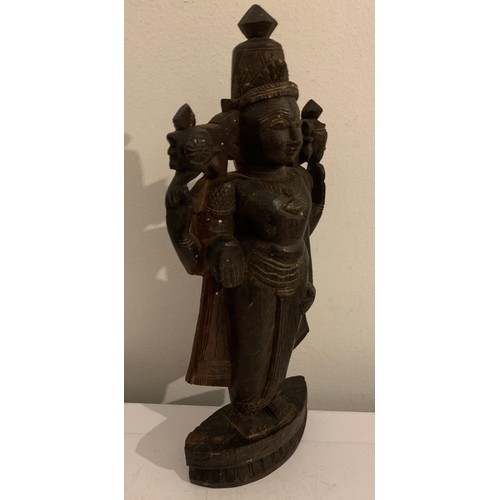 140 - Vintage Carved Wooden Statue Of Hindu God Vishnu
24 cms h