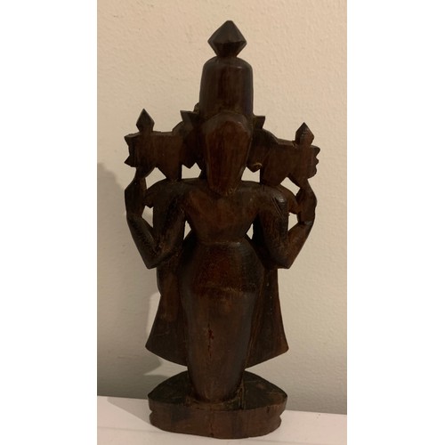 140 - Vintage Carved Wooden Statue Of Hindu God Vishnu
24 cms h