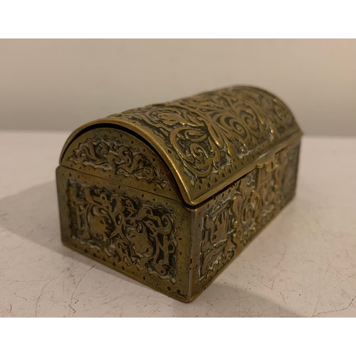 148 - Vintage Brass Jewellery Casket 
7.5 x 5 x 4 cms h