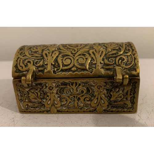 148 - Vintage Brass Jewellery Casket 
7.5 x 5 x 4 cms h