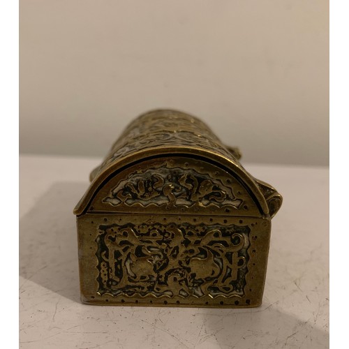 148 - Vintage Brass Jewellery Casket 
7.5 x 5 x 4 cms h