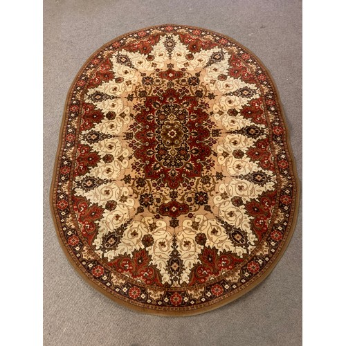 68 - Decorative Oval Rug. 202 x 146 cms