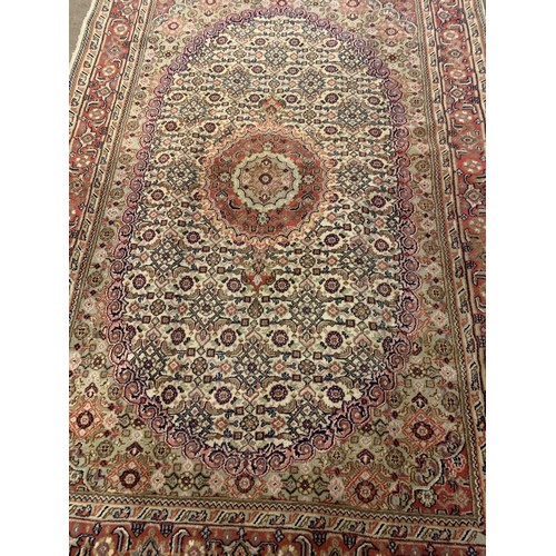 69 - Large Decorative Oriental Hand Tied Ground Rug. 255 x 164 cms