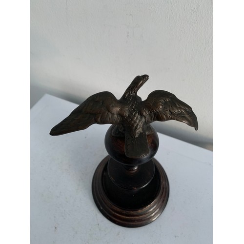 205 - Antique Mounted Bronze Eagle Statue On Stand
18 cms h