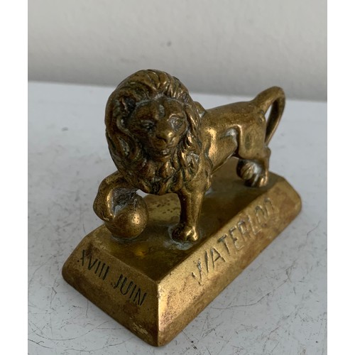 225 - Antique Brass Waterloo Lion Statue
8 x 4 x 7 cms h