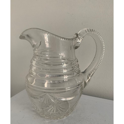 230 - Vintage Large Cut Glass Water Jug
21 cms h