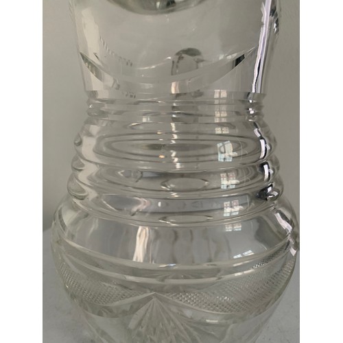 230 - Vintage Large Cut Glass Water Jug
21 cms h