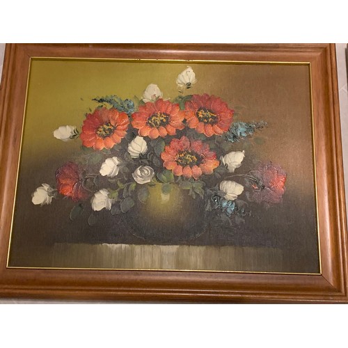 237 - Pair Of Framed Vintage Floral Oil Paintings On Canvas
46 x 36 cms