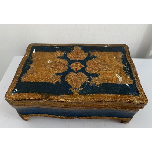 202 - Vintage Wooden Florentine Jewellery Box
20 x 14 x 8 cms h