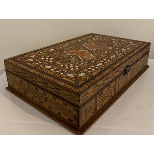 204 - Vintage Middle Eastern Micro Mosaic Wooden Trinket Box
24 x 15 x 6 cms h