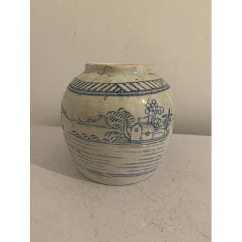 377 - 18/19thC Oriental Ginger Jar
13 cms diameter x 12 cms h