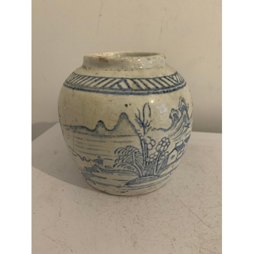 377 - 18/19thC Oriental Ginger Jar
13 cms diameter x 12 cms h