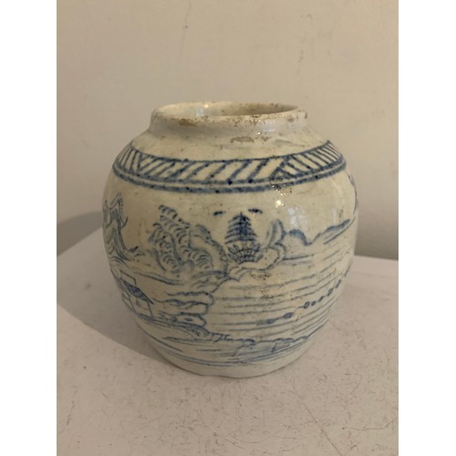 377 - 18/19thC Oriental Ginger Jar
13 cms diameter x 12 cms h