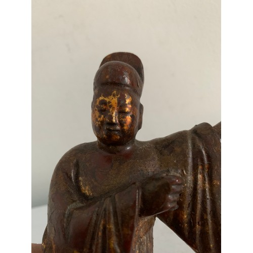 103 - Antique Oriental Gilt Wood Statue
15 cms h