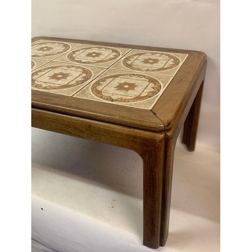 88 - Mid Century Tiled Top Coffee Table. 73 x 53 x 40 cms