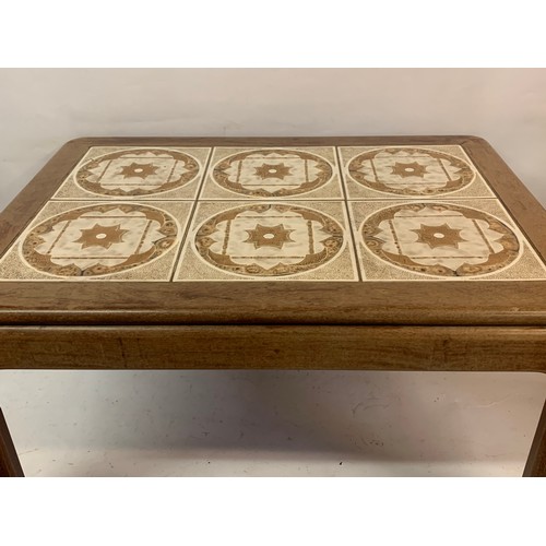 88 - Mid Century Tiled Top Coffee Table. 73 x 53 x 40 cms