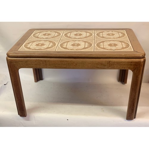 88 - Mid Century Tiled Top Coffee Table. 73 x 53 x 40 cms