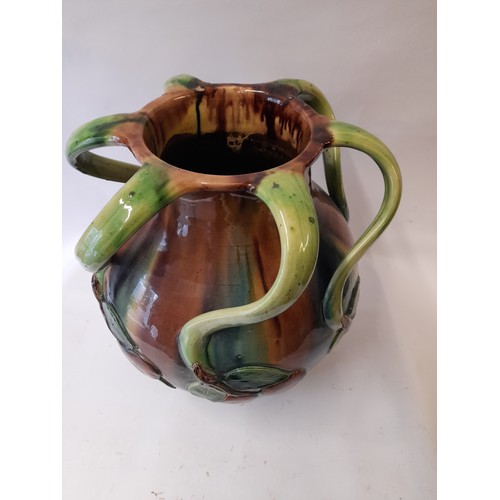 390 - Large 6 handle vase39cm high