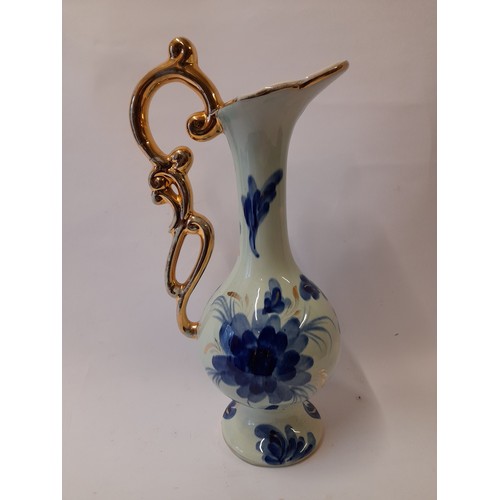 402 - Blue and White jug 37cm high