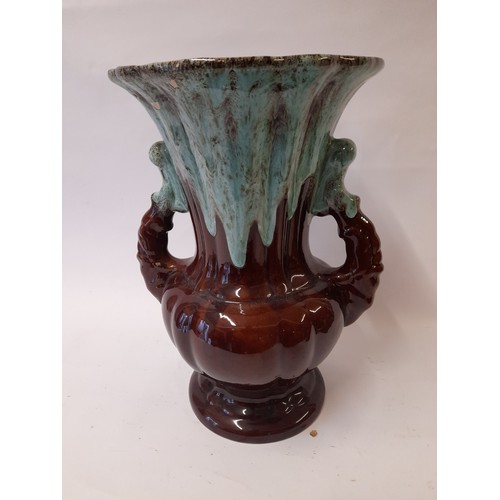 403 - Large 2 handled vase 36cm high