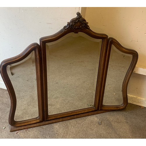 80 - Impressive French Triple Bevel Edge Mirror 106cm x 94cm