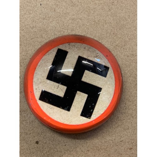 177 - German Swastika paperwieght 5.5cm dia