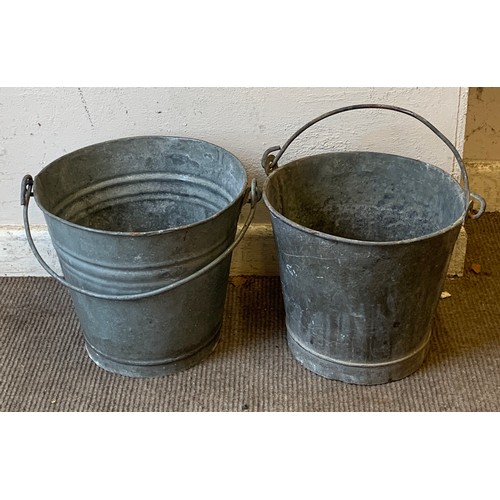 182 - 2 x Galvanised swing handle buckets