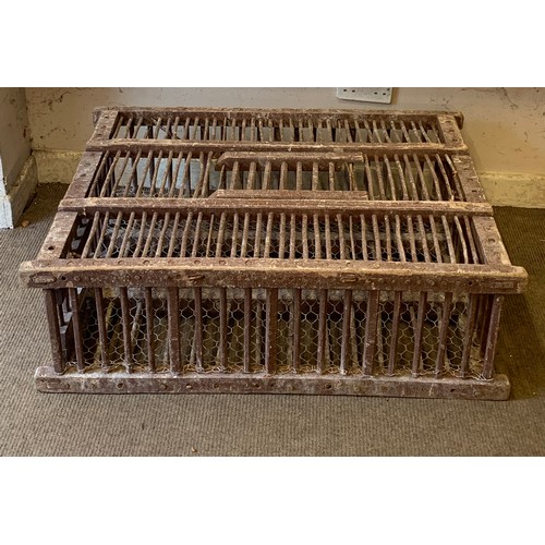 285 - Vintage wooden pidgeon basket 95cm x 69cm x 30cm