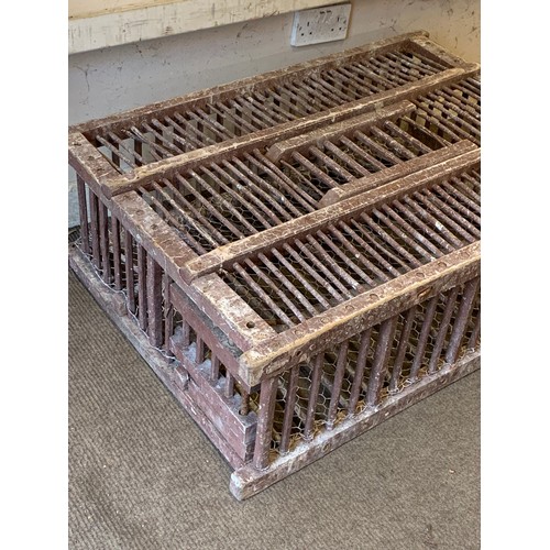 285 - Vintage wooden pidgeon basket 95cm x 69cm x 30cm