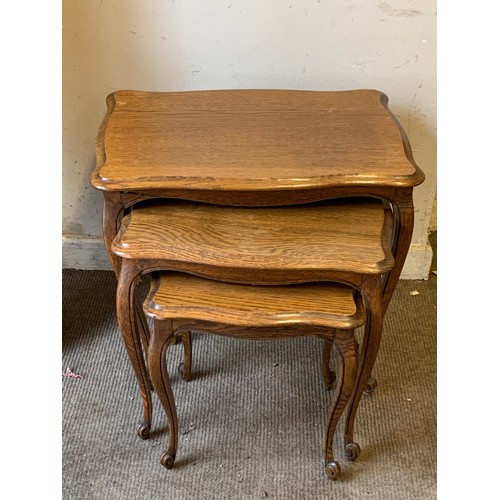 382 - Vintage nest of 3 tables largest 57cm x 40cm 52cm