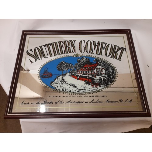 429 - Advertising Mirror for Southern Comfort framed 65cm x 50cm