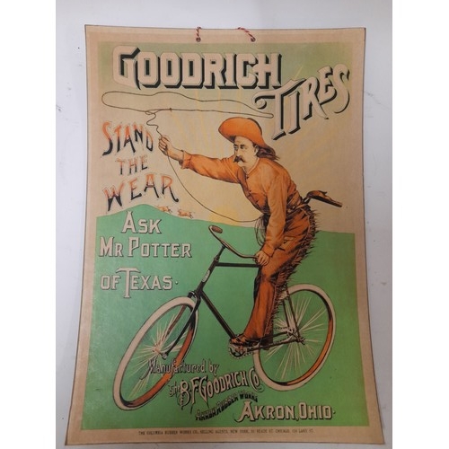 418 - Advertising card  for Goodrich Tires 42cm x 29.5cm