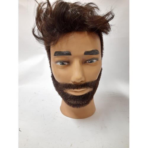 436 - Mannequin Hairdressers head of Bearded male, 30cm high