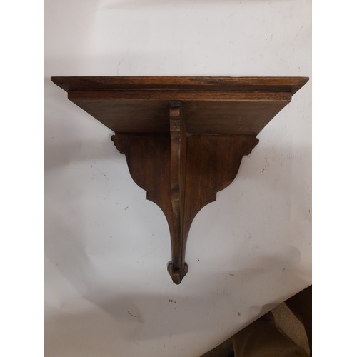 445 - Wooden Wall Bracket Shelf 35cm x 26cm x 35