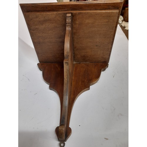 445 - Wooden Wall Bracket Shelf 35cm x 26cm x 35