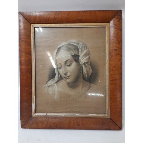 449 - Pastel on Paper framed and glazed. Picture loose in fame .  58cm x 50cm