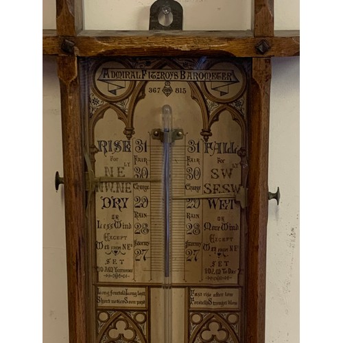 156 - A Admiral Fitzroy Barometer 104 x 27 cms