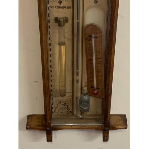 156 - A Admiral Fitzroy Barometer 104 x 27 cms