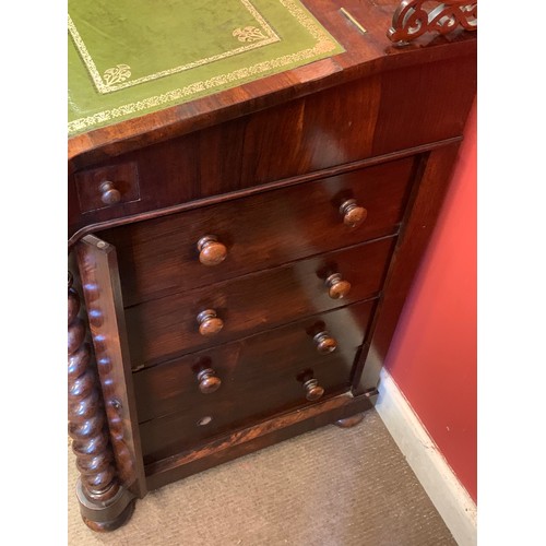 4 - 19th Century Davenport In Rosewood With Serpentine Front . 56 x 54 x 88 cms