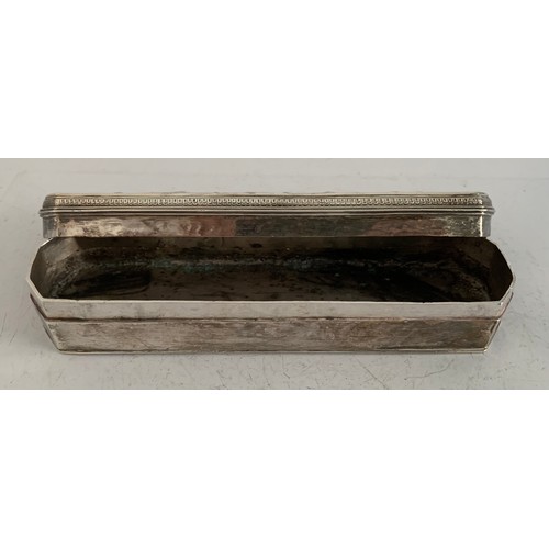 115 - Antique Silver Metal Pen Holder Tray c1933. Presented to Miss Overy By Southampton Conservative Asso... 