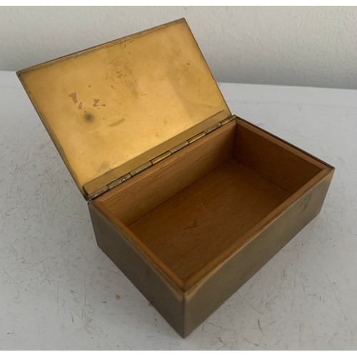 127 - Antique Brass Trinket Box Having Fine Quality Enamel Top
9 x 6 x 3 cms