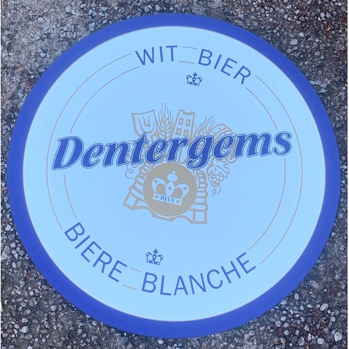 53 - Wit Bier Dentergems Circular Advertising Mirror. 51 cms Diameter.