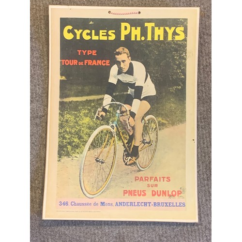 119 - Card Advertising Poster For Cycles PH.THYS  42 x 30 cms